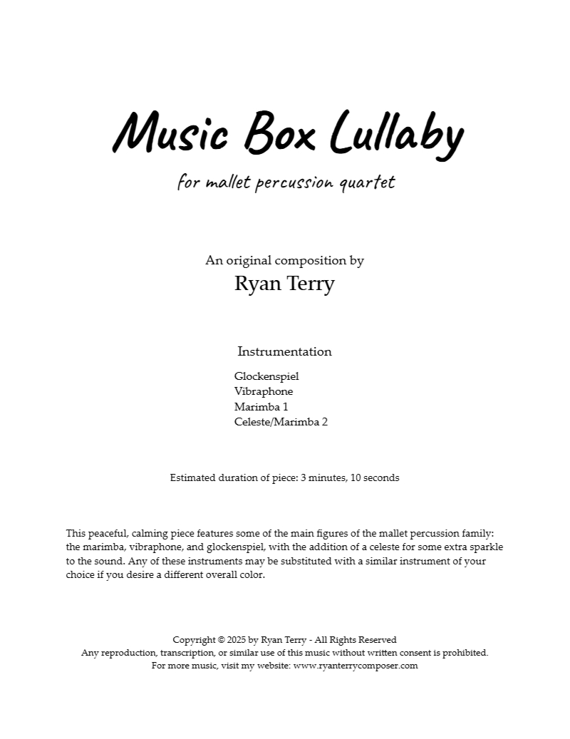 Fantasy for Alto Saxophone and Piano | Ryan Terry