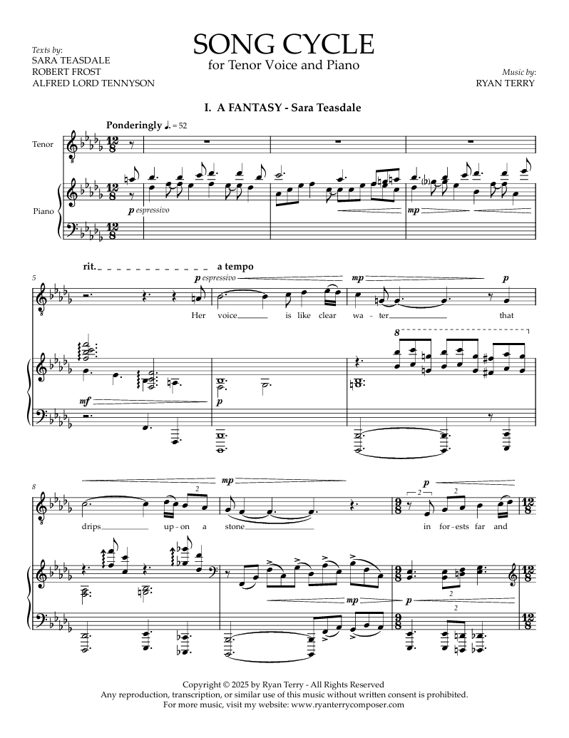 Fantasy for Alto Saxophone and Piano | Ryan Terry