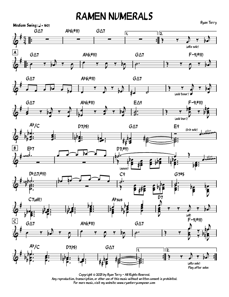 Fantasy for Alto Saxophone and Piano | Ryan Terry