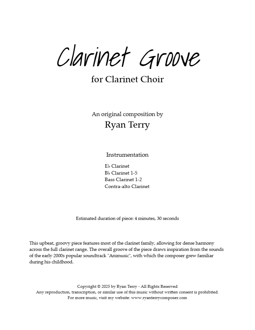 Fantasy for Alto Saxophone and Piano | Ryan Terry